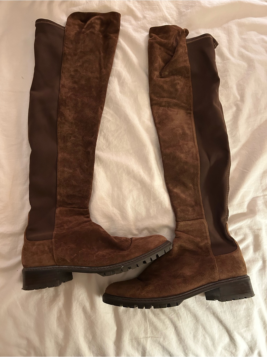 Stuart Weitzman Dark Brown Suede Over-The-Knee Boots